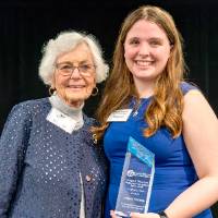 student with Betty Niemeyer